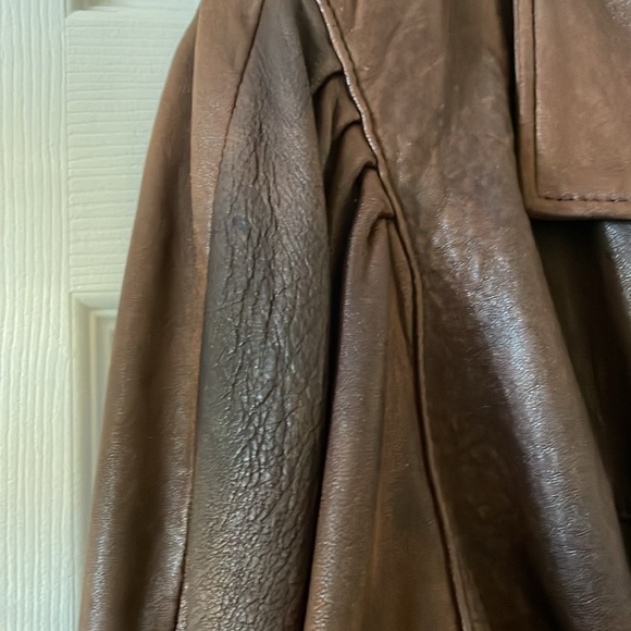 Mexico Mexican leather jacket brown patchwork vi rage 1980s 1990s - Picture 6 of 12